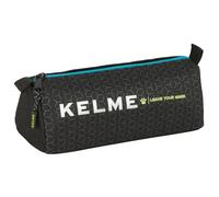 Safta KELME IRON - Pencil Case with Zip and Compartment, Children's Pencil Case, Ideal for School Age Children, Comfortable and Versatile, Quality and Resistance, 21 x 7 x 8 cm, Black/White, M, Casual