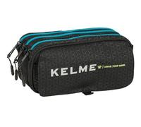 Safta KELME IRON - Triple Big Pencil Case, Children's Pencil Case, Child, Ideal for School Age Children, Comfortable and Versatile, Quality and Resistance, 21.5 x 8 x 10 cm, Black/White, M, Casual