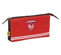 Safta Kings League ANIQUILADORES - Triple Pencil Case, Children's Pencil Case, Ideal for School Age Children, Comfortable and Versatile, Quality and Resistance, 22 x 3 x 12 cm, Red, red, Estándar,