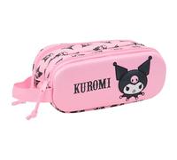 Safta Kuromi 3D - Double 3D Pencil Case, Children's Pencil Case, Ideal for School Age Children, Comfortable and Versatile, Quality and Resistance, 21 x 6 x 8 cm, Pink, Mediano, Casual