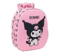 Safta KUROMI 3D School Backpack with 3D Design, Adaptable to Cart, Ideal for Children of Different Ages, Comfortable and Versatile, Quality and Resistance, 27 x 10 x 33 cm, pink, M, Casual