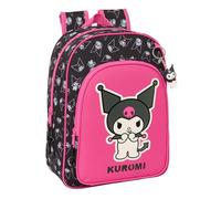 Safta KUROMI - Animated Children's School Backpack, Children's Backpack, Adaptable to Trolley, Ideal for School Children, Comfortable and Versatile, Quality and Resistance, 26 x 11 x 34 cm, black
