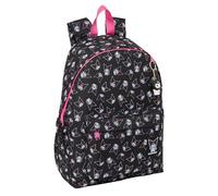 Safta KUROMI - Laptop Backpack 14.1 Inches, Ideal for Young People of Different Ages, Comfortable and Versatile, Quality and Resistance, 31 x 13 x 43 cm, black/fuchsia, M, Casual