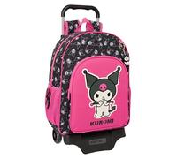 safta KUROMI Large School Backpack with Trolley for Kids, Children's Backpack, Adaptable to Cart, Ideal for School Kids, Comfortable and Versatile, Quality and Durability, 33 x 15 x 42, Black