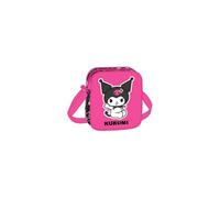 Safta KUROMI - Small Messenger Bag, Children's Shoulder Bag, Ideal for Children from 5 to 14 Years, Comfortable and Versatile, Quality and Resistance, 16 x 4 x 18 cm, black/fuchsia, M, Casual