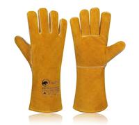 SAFTA Leather Welding Gloves Gauntlets - Heat Resistant Work Gloves with Kevlar Stitching for MIG, TIG & Stick Welding, Forge, Blacksmith & Metal Fabrication
