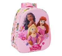 safta M890a BARBIE - School Backpack, with 3D Design, Adaptable to Trolley, Ideal for Children of Different Ages, Comfortable and Versatile, Quality and Resistance, 27 x 10 x 33 cm, Pink/Fuchsia