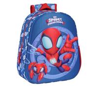 safta M890a BATMAN School Backpack with 3D Design, Adaptable to Trolley, Ideal for Children of Different Ages, Comfortable and Versatile, Quality and Strength, 27 x 10 x 33 cm, Colour:, Navy Blue/Red