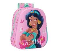 safta M890a Disney Princess School Backpack with 3D Design, Adaptable to Cart, Ideal for Children of Different Ages, Comfortable and Versatile, Quality and Strength, 27 x 10 x 33 cm,