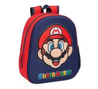 Children's backpack Safta Super Mario Bros 3D 33 cm Bleu 27x10x33 cm