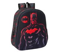 Safta BATMAN School Backpack, 3D Design, Adaptable to Cart, Ideal for Children of Different Ages, Comfortable and Versatile, Quality and Resistance, 27 x 10 x 33 cm, Black, Standard, Casual, Black,
