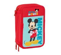 Safta Mickey Mouse 12.5x19.5x5.5 Cm Triple Pencil Case 37 Pieces