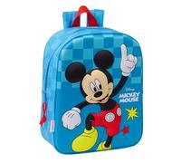Safta MICKEY MOUSE 3D - 3D Nursery Backpack, Adaptable to Cart, Easy Cleaning, Ideal for Children of Different Ages, Comfortable and Versatile, Quality and Resistance, 22 x 10 x 27 cm, blue, M, Casual