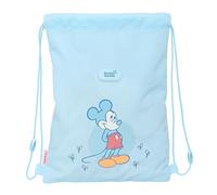 Safta MICKEY MOUSE BABY - Junior Flat Bag Backpack, Ideal for Children of Different Ages, Comfortable and Versatile, Quality and Resistance, 26 x 34 cm, light blue, M, Casual
