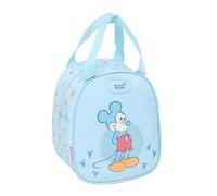 Safta Mickey Mouse Baby - Lunch Bag, Pencil Case, Quality and Maximum Resistance, Food Holder, Recreation, 19 x 14 x 22 cm, Light Blue, M, Casual