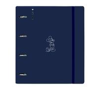 Safta MICKEY MOUSE GOOD DAY - Carpeblock with 4 Rings of 35 mm, with Refill, with 100 A4 Sheets, Ideal for Children of Different Ages, Comfortable and Versatile, Quality and Resistance, 27 x 4 x 32