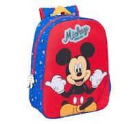 Safta MICKEY MOUSE GOOD DAY - Children's Backpack, Adaptable to Cart, Easy Cleaning, Ideal for Children of Different Ages, Comfortable and Versatile, Quality and Resistance, 26 x 11 x 34 cm, blue, M,