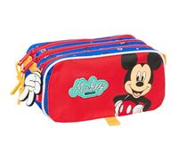Safta MICKEY MOUSE GOOD DAY - Triple Big Pencil Case, Children's Pencil Case, Ideal for School Age Children, Comfortable and Versatile, Quality and Resistance, 21.5 x 8 x 10 cm, blue, M, Casual