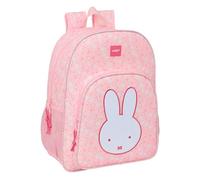 Safta MIFFY FLORES - Children's School Backpack, Children's Backpack, Adaptable to Trolley, Ideal for Children of School Age, Comfortable and Versatile, Quality and Resistance, 33 x 14 x 42 cm, Pink