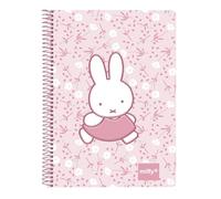 Safta MIFFY FLORES - Front Notepad, Notebook, Notebooks, Ideal for School-Age Children, Comfortable and Versatile, Quality and Resistance, 13.5 x 1.7 x 17.8 cm, Pink Stick, M, Casual