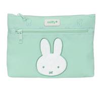 Safta Miffy Mint - Large School Pencil Case, Double Zipper, Children's Pencil Case, Comfortable and Versatile, Easy Cleaning, 23 x 3 x 16 cm, Mint Colour, Mint, Estándar, Casual