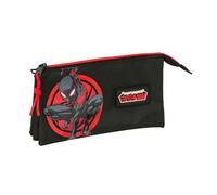 Safta Miles Morales 22x12x3 Cm Triple Pencil Case