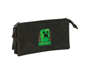 Safta Minecraft 22x12x3 Cm Triple Pencil Case