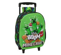 Safta Minecraft 3d 8.91l Wheeled Backpack