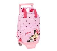 Safta MINNIE MOUSE NAIVE - School Backpack 765 with Trolley 805, Ideal for Children of Different Ages, Comfortable and Versatile, Quality and Resistance, 20 x 8 x 28 cm, light pink, M, Casual