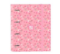 Safta MOOS Passion - 4 Ring Binder 35 cm with 100 A4 Sheets, Ideal for Children of Different Ages, Comfortable and Versatile, Quality and Resistance, 27 x 3.5 x 32 cm, multicoloured, M, Casual