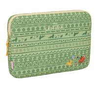 Safta MUFASA - Laptop Sleeve 15.6 Inches, Backpack, Ideal for Children of Different Ages, Comfortable and Versatile, Quality and Resistance, 39.5 x 3.5 x 27.5 cm, Green/Beige, Green - beige, Estándar,