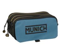 Safta - Munich Big Triple School Pencil Case, Youth Pencil Case with 3 Compartments and Zippers, Front Pocket with Zip, Back Strap Adaptable to Backpack Carrier, Measures 21.5 x 8 x 10 cm