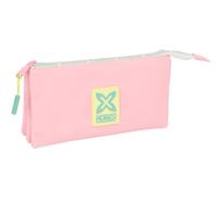 Safta Munich Candy - Triple Pencil Case, Children's Pencil Case, Ideal for School Age Children, Comfortable and Versatile, Quality and Resistance, 22 x 3 x 12 cm, light pink, M, Casual