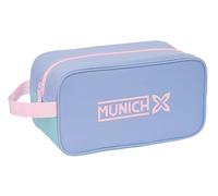 Safta Munich Mellow - Shoe Rack, Medium, Multi-Purpose, Hold, Sports, Extraction, Football, Convenient and Versatile, 29 x 14 x 15 cm, Blue/Light Pink/Medium, Casual, Blue/Light Blue/Light Pink, M