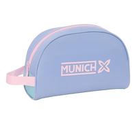 Safta Munich Mellow Small School Pencil Case with Handle, Toiletry Bag, Adaptable to Cart, Ideal for Children from 5 to 14 Years, Comfortable and Versatile, Quality and Strength, 28 x 10, Blue/Sky