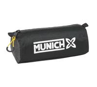 Safta Munich Topo - Pencil Case with Zip and Compartment, Children's Pencil Case, Ideal for School Age Children, Comfortable and Versatile, Quality and Resistance, 21 x 7 x 8 cm, Black/White, M,