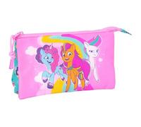 safta My Little Pony Magic Pencil Case for Children, Ideal for School Age, Comfortable and Versatile, Quality and Resilience, 22 x 3 x 12 cm, Pink/Turquoise, Pink/Turquoise, Estándar, Pink/Turquoise,