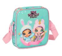 Safta NANANA BUNNY - Small Messenger Bag, Children's Shoulder Bag, Ideal for Children from 5 to 14 Years, Comfortable and Versatile, Quality and Resistance, 16 x 4 x 18 cm, Turquoise/Pink, M, Casual
