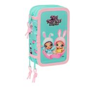 Safta NANANA BUNNY - School Pencil Case with 37 Tools Included, Children's Pencil Case, Child, Ideal for Children from 5 to 14 Years, Comfortable and Versatile, Quality and Resistance, 12.5 x 5.5 x