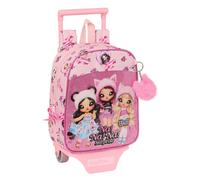 Safta NANANA Fabulous - Nursery Backpack with Trolley, Ideal for Children of Different Ages, Comfortable and Versatile, Quality and Resistance, 22 x 10 x 27 cm, Pink, Pink, Estándar, Casual
