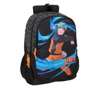 Safta NARUTO - Children's School Backpack, Ideal for Children of Different Ages, Comfortable and Versatile, Quality and Resistance, 32 x 16 x 44 cm, Black/White, M, Casual