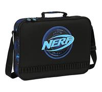 SAFTA NERF Boost - Extra-School Wallet, Briefcase, Shoulder Bag, Comfortable and Versatile, Quality and Strength, 38 x 6 x 28 cm, Black, Black/White, Estándar, Casual
