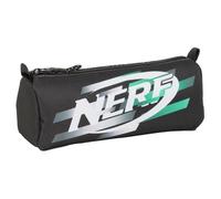 Safta NERF GAME - Pencil Case with Zip and Compartment, Children's Pencil Case, Ideal for School Age Children, Comfortable and Versatile, Quality and Resistance, 21 x 7 x 8 cm, Black/White, M, Casual