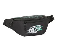 Safta NERF GAME - Waist Bag with External Pocket, Ideal for Youth and Children of Different Ages, Comfortable and Versatile, Quality and Resistance, 23 x 9 x 12 cm, Black/White, M, Casual
