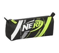 Safta NERF GET Ready - Pencil Case with Zip and Compartment, Children's Pencil Case, Ideal for School Age Children, Comfortable and Versatile, Quality and Resistance, 21 x 7 x 8 cm, Black,