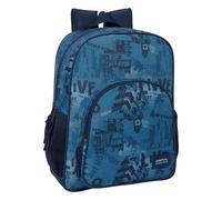 Safta New Edition - Children's School Backpack, Adaptable to Cart, Ideal for School Ages, Comfortable and Versatile, Quality and Resistance, 32 x 12 x 38 cm, navy, M, Casual