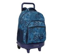 Safta NEW EDITION - Large Backpack with Wheels, Compact, Removable, Ideal for Children of Different Ages, Comfortable and Versatile, Quality and Resistance, 33 x 22 x 45 cm, navy, M, Casual
