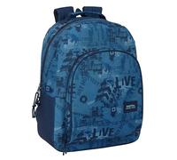 Safta New Edition - School Backpack Adaptable to Car, Backpack, Ideal for Children of Different Ages, Comfortable and Versatile, Quality and Resistance, 32 x 15 x 42 cm, navy, M, Casual