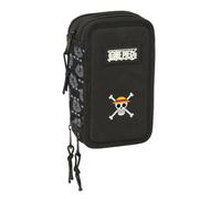 Safta One Piece Pirates - School Pencil Case with 37 Tools Included, Children's Pencil Case, Child, Ideal for Children from 5 to 14 Years, Comfortable and Versatile, Quality and Resistance, 12.5 x 5.5