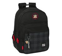 SAFTA Paul Frank Campers - Children's School Backpack, Ideal for Children of Different Ages, Comfortable and Versatile, Quality and Strength, 32 x 15 x 42 cm, Black, Black/White, Estándar, Casual